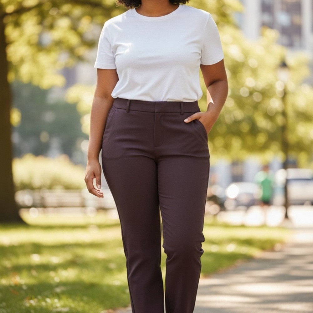 Liverpool Dark Burgundy Women's Pants Size 12P EUC